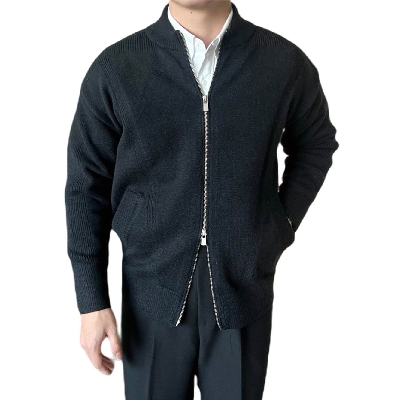 Explosiones transfronterizas de tamaño europeo suéter de punto chaqueta cardigán chaqueta caliente fábrica de negocios al por mayor