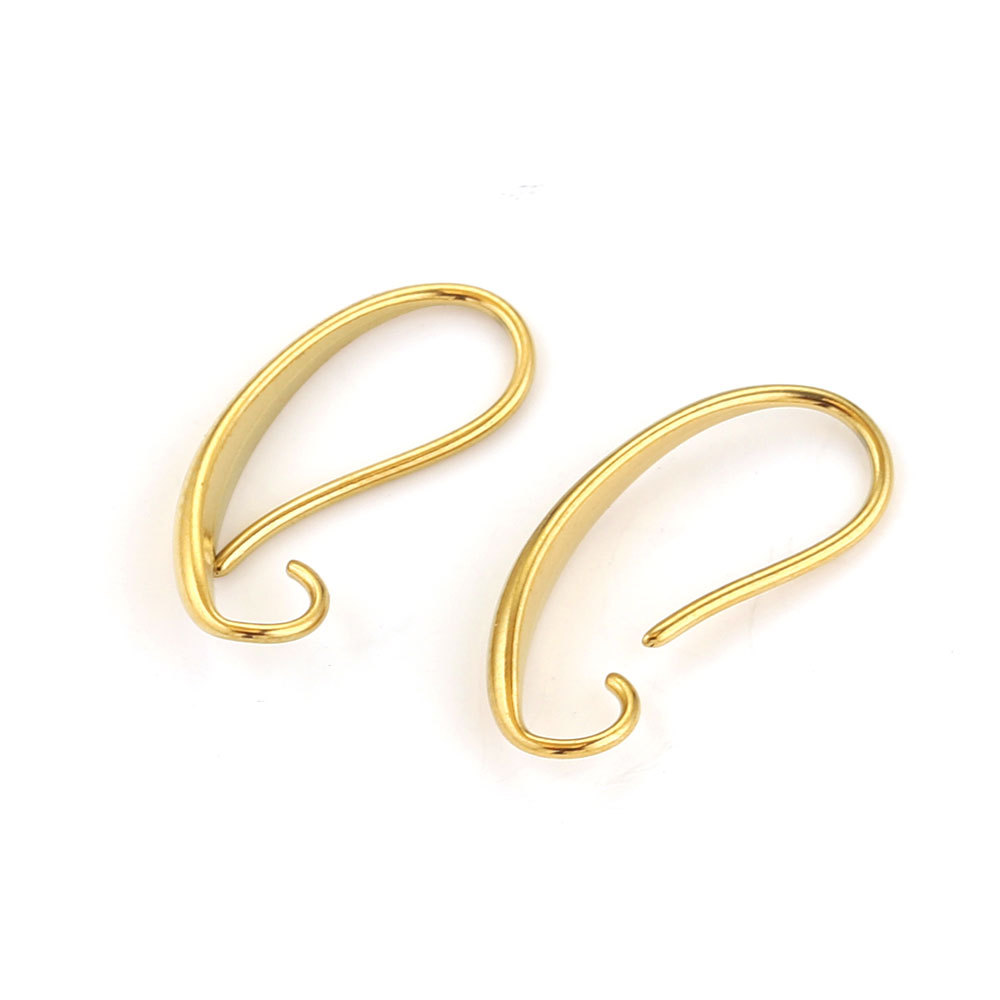 ステンレス鋳造耳フックソフトイヤリングはチタン鋼欧米で流行しているDIYアクセサリーの手作りを調節できる