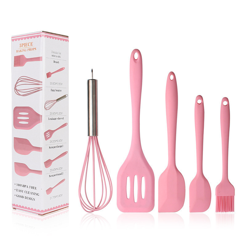 Spot juego de silicona de cinco piezas para hornear herramientas de cocina juego de cinco piezas de utensilios de cocina antiadherentes juego de cinco piezas de raspador