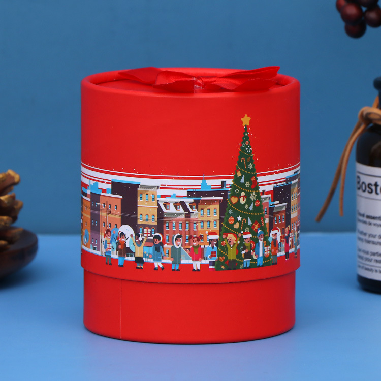 厂家直供防潮密封牛皮纸罐活动广告礼品包装烫金伴手礼彩印纸筒