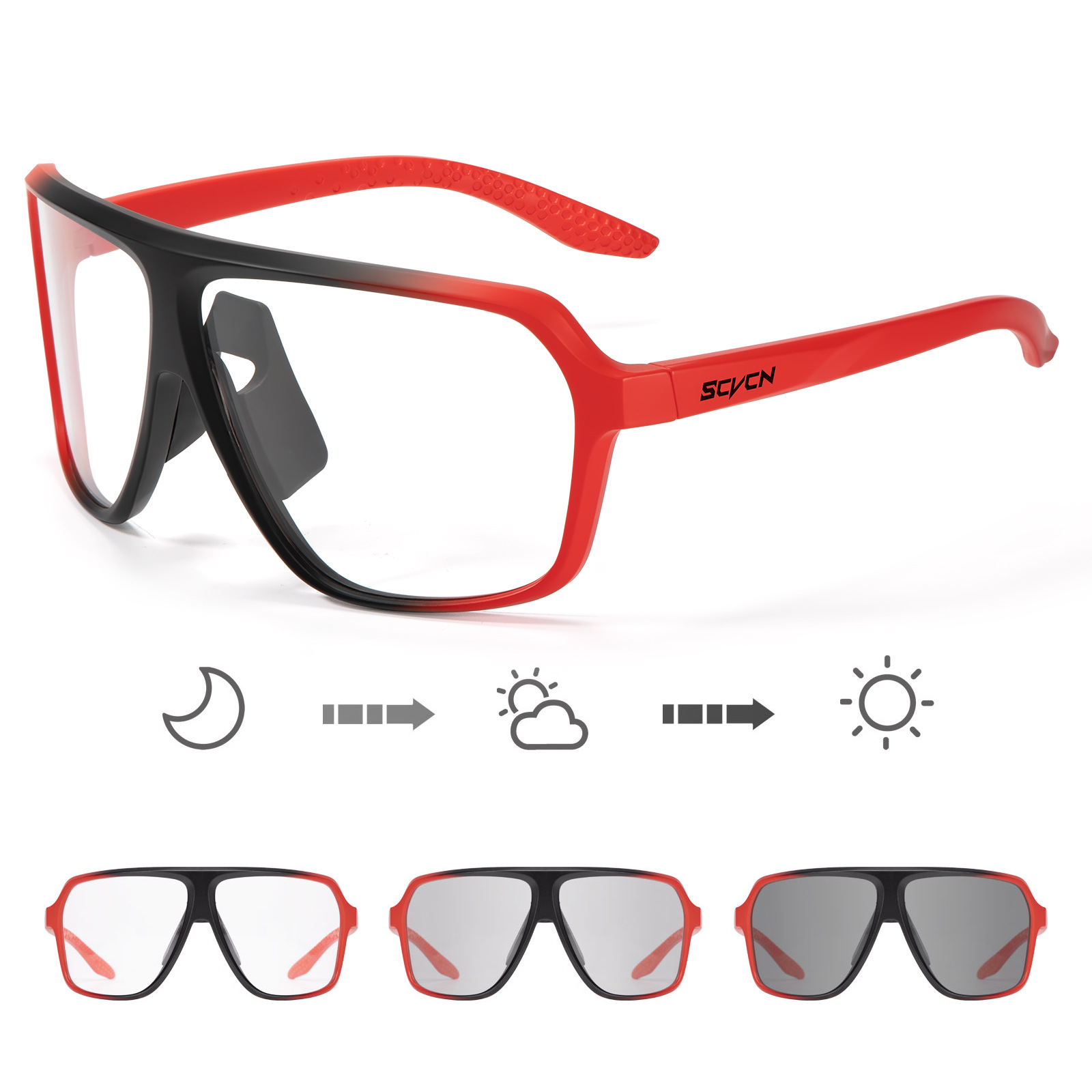 Gafas Fotocromáticas de Ciclismo de PC con Protección UV y Anti-Arena