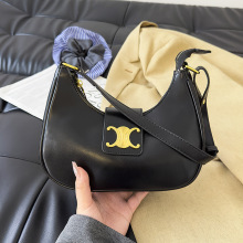 欧美大牌女包外贸凯旋门复古老花腋下包高级感真皮单肩手提月牙包