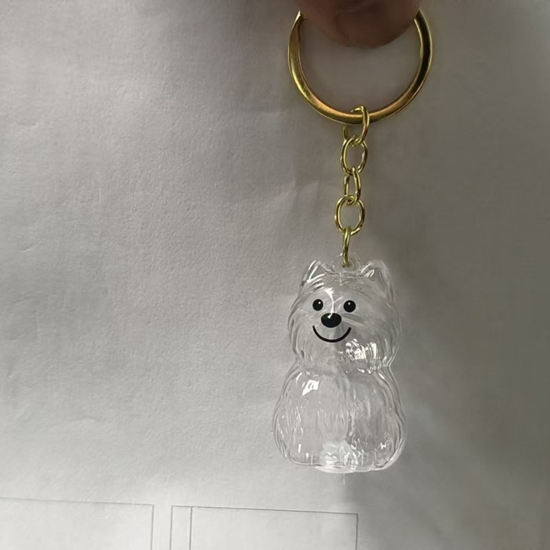 可爱小狗透明毛发收纳盒动物毛球胶囊挂件装饰纪念防尘盒收集玩具|undefined
