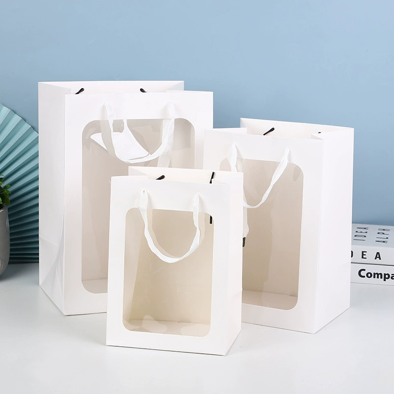 Цветочная сумка Прозрачная открывное окно подарочная сумка букет кукол оконная сумка