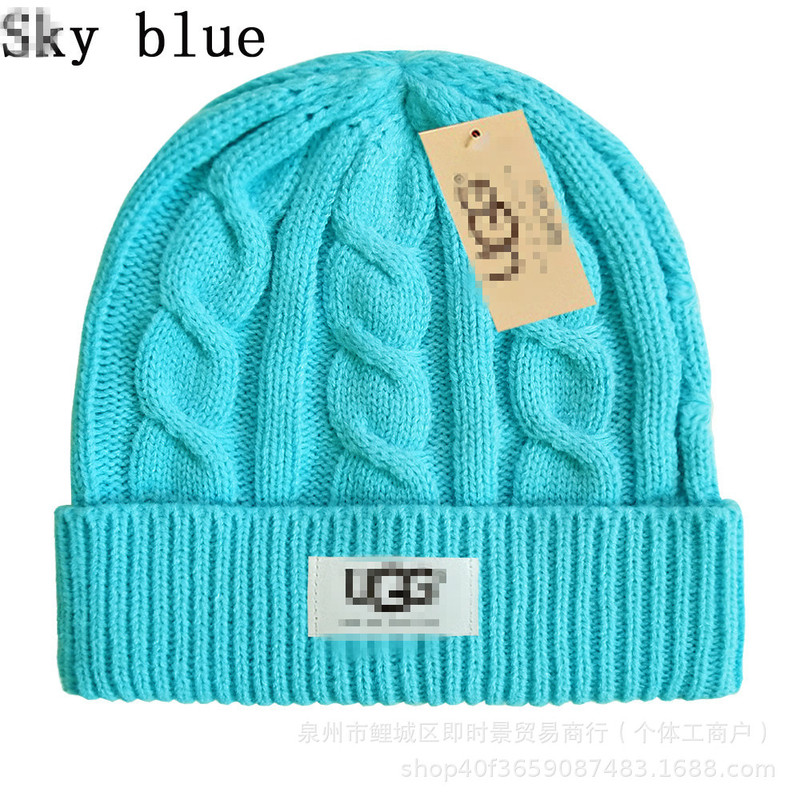 Cross-Border Trendy Brand U.G.G Knitted Hat, Woolen Hat, Embroidered Hip-Hop Hat, Sun Protection and Shading U-1