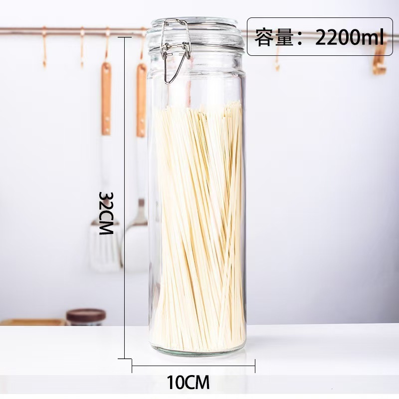 多功能大容量透明卡扣玻璃泡菜瓶密封罐头瓶酱菜分装瓶现货批发|undefined