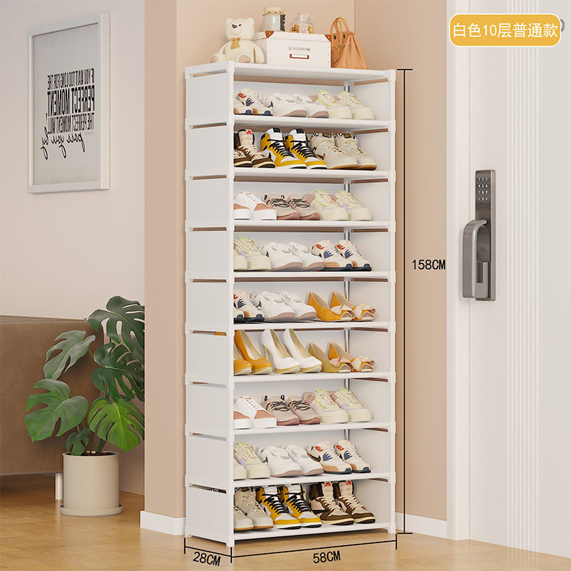 Estantes de zapatos simples de almacenamiento de puerta doméstica hermoso interior a prueba de polvo multicapa de gran capacidad gabinete de zapatos comercio exterior explosión al por mayor image 24