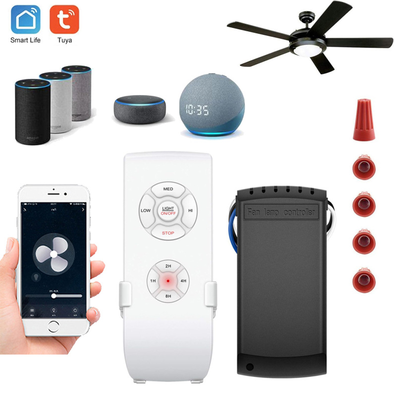 Wifi smart ceiling fan light controller universal three-speed wind speed AC fan light remote control switch graffiti smart Wifi smart ceiling fan light controller universal three-speed wind speed AC fan light remote control switch graffiti smart