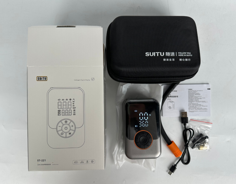 車載空気入れポンプ無線携帯型高圧電動空気入れ自動車用空気入れポンプタイヤ測定タイヤ圧ダブルスクリーン