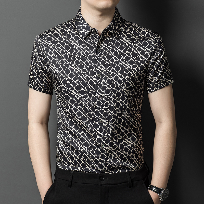 C5992 1200K ÁO SƠ MI NAM YUPTYLO NGẮN TAY MÙA HÈ TRUNG NIÊN HỌA TIẾT HOA KÍN CỔ THỜI TRANG NAM G04 SẢN PHẨM MỚI