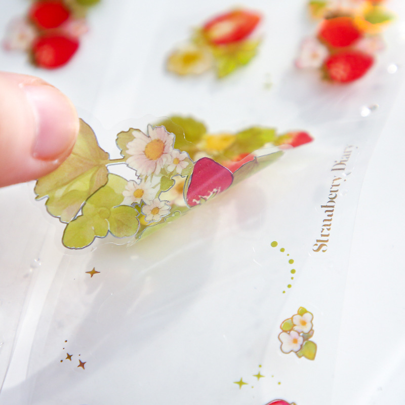 Mr. Paper cinta de un solo rollo facción romántica afrutada ilustración de frutas tema cuenta a mano bricolaje decoración material pegatinas