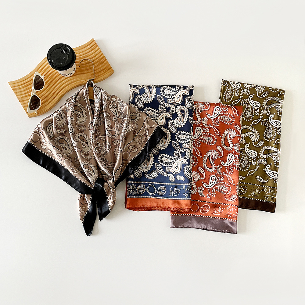 Women's Elegant Simple Style Geometric Solid Color Polyester Silk Scarf display picture 5
