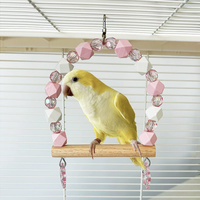 Попугай Качели Птички Станция Птицы Игрушки Птицы Принадлежности Красочные Кольца Качели Станция Птичьи Клетки Аксессуары Игры Удушить
