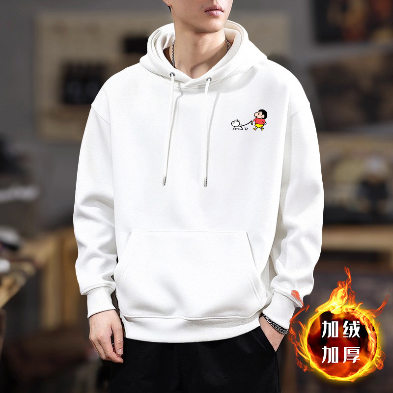Chaqueta con capuz para hombres primavera y otoño marca de moda americana con chaqueta gruesa de lana de invierno de gran tamaño