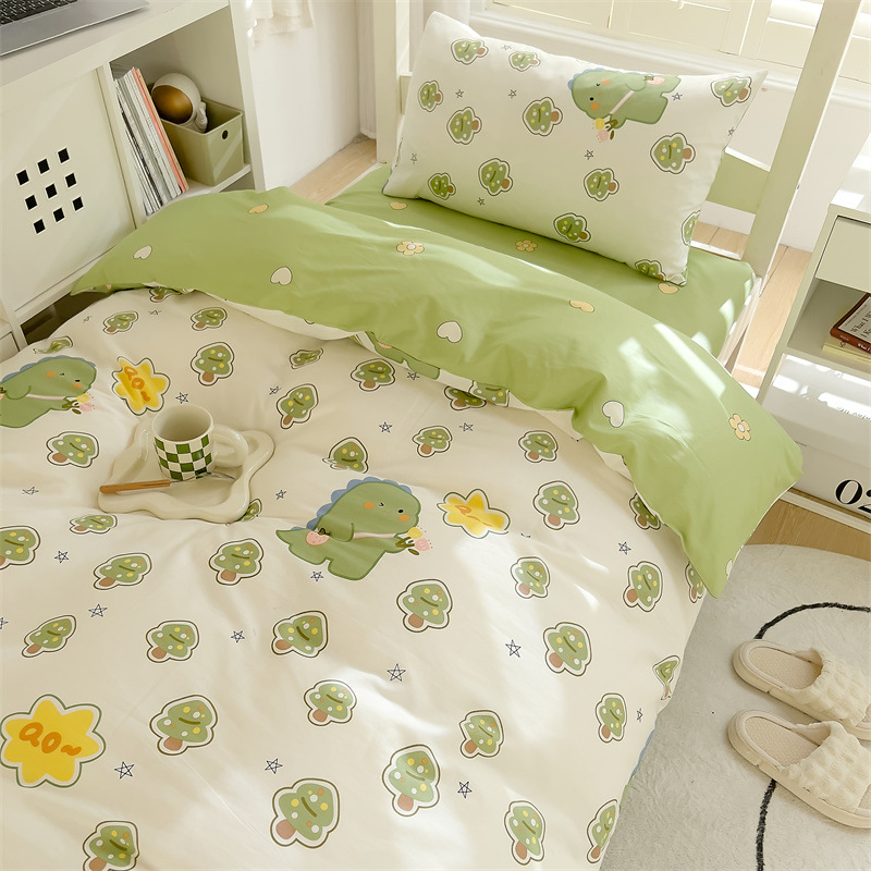 Dormitorio de estudiantes universitarios tres piezas de cama de algodón puro sábanas individuales de algodón cuatro piezas de cama de seis colchones 2025 nuevo