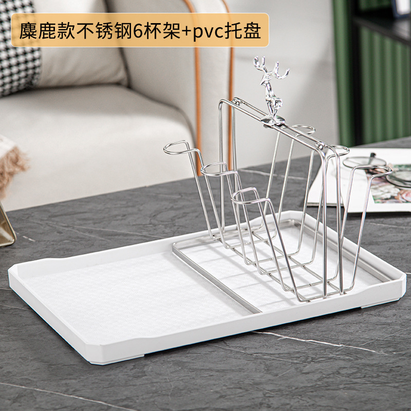 6위치 컵홀더(실버) + 화이트 트레이