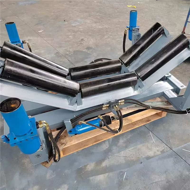 B1200无源液压纠偏装置 带式输送机全自动调偏支架 液压托辊架