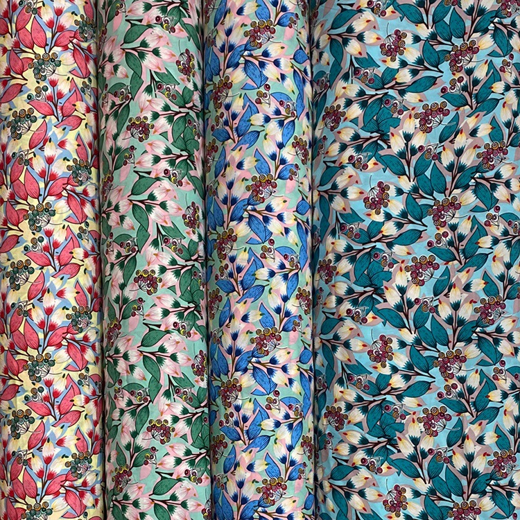 Shaoxing nueva ropa viscose tela de rayon de moda impresión digital plana