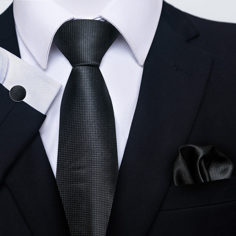 Paisley Men's Necktie Pocket Square And Cufflinks Gift Set_voghion.com