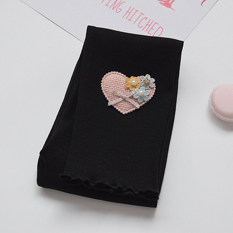 Polainas de las niñas otoño 2022 nuevos niños de la flor delgada elástica desgaste exterior del bebé niñas primavera y otoño pantalones delgados