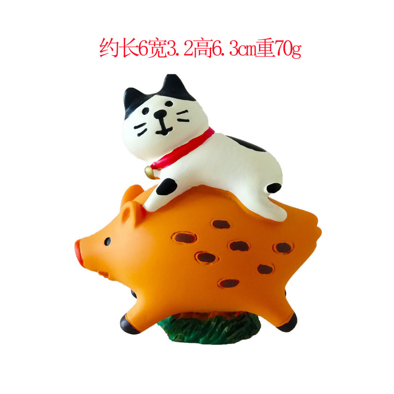 日本式の猫の置物ザカ書店の学生の贈り物のファッションの装飾の部品のカエルの樹脂の工芸品の置物|undefined