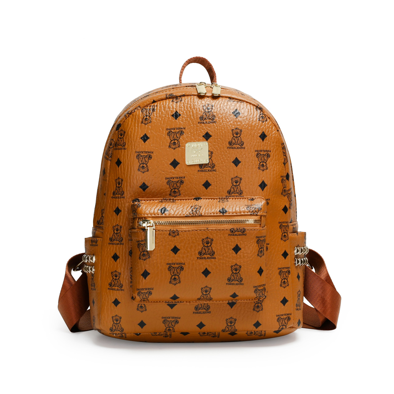 新款双肩包女包时尚书包小熊学生背包百搭通勤书包高级大容量旅行