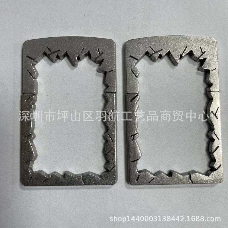 Factory in stock metal photo frame Vintage Crafts lighter stickers plated real silver jewelry