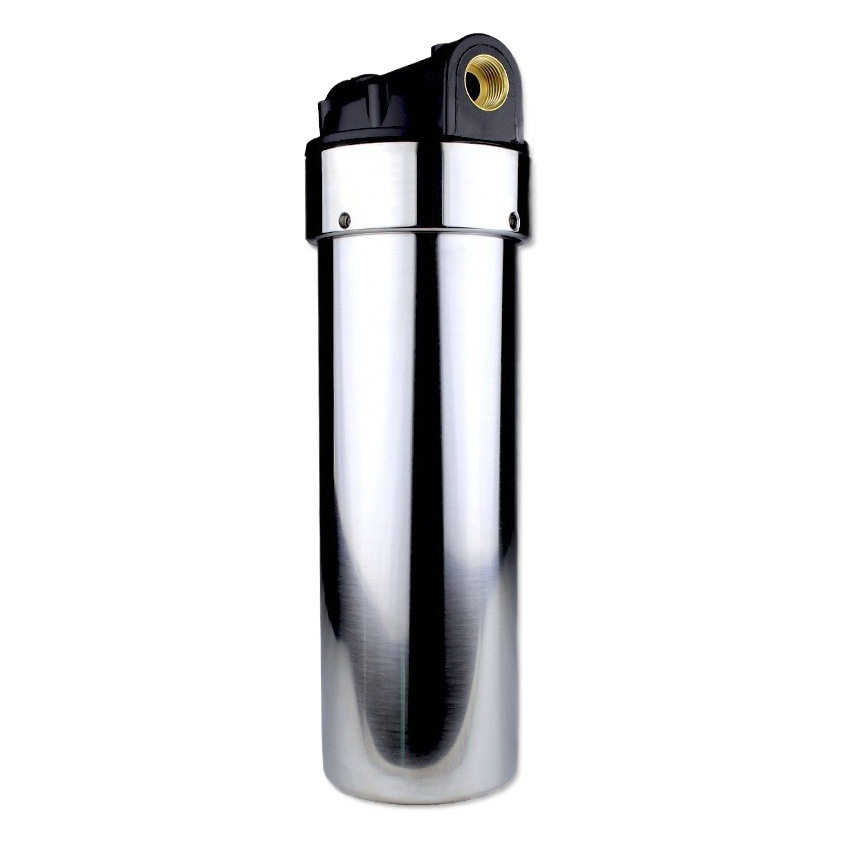 Cartucho de filtro del acero inoxidable de la categoría alimenticia 304 de la botella de filtro del acero inoxidable de 10 pulgadas 4 puntos 6 puntos cáscara semi-inoxidable del filtro de los dientes de cobre de 1 pulgada