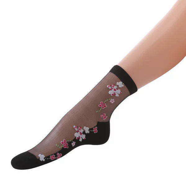 Lilac black stockings