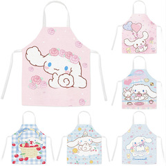 Cute Dog Cartoon Style Novelty Apron with Oil-Proof Waistband, Adorable for Kids and Adults, No-Sleeve Neck Hang Apron
