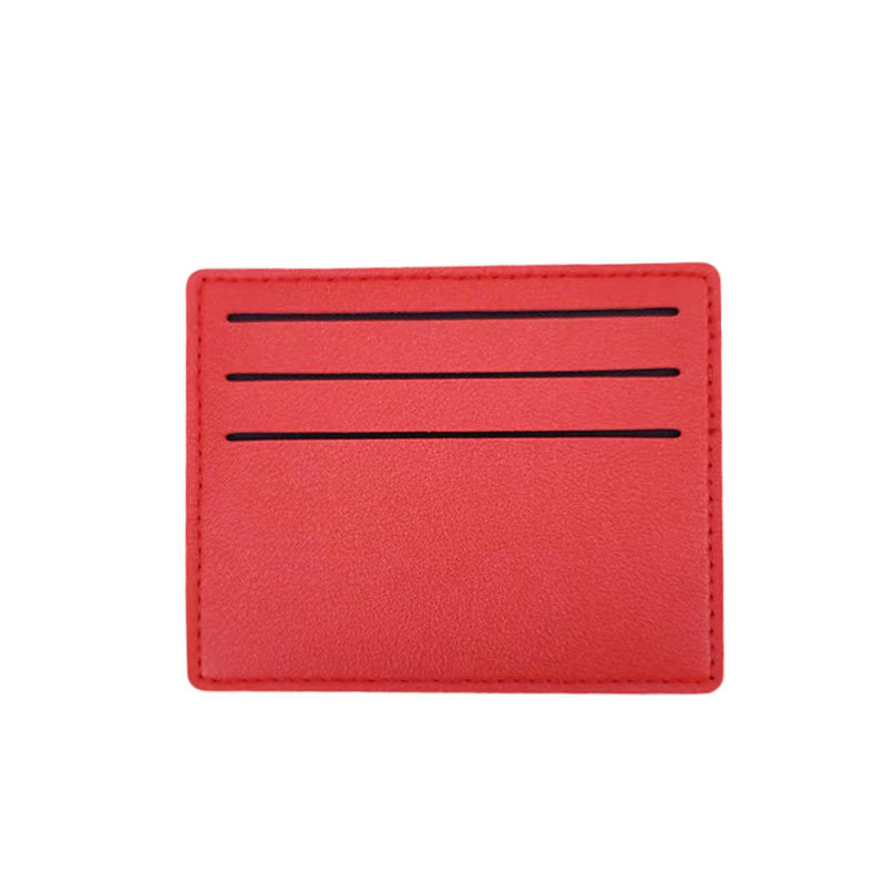 Fábrica de stock de tarjeta de gran capacidad de color sólido tarjeta pequeña bolsa de tarjeta multi tarjeta universal pequeña tarjeta de cuero pu bolsa de tarjeta al por mayor