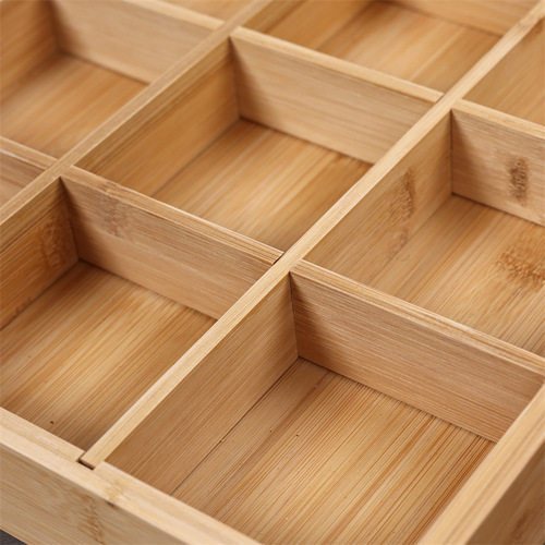 Jiugongge snack plate hot pot vegetable platter divided bamboo box Japanese cuisine bamboo dried fruit box snack box tray
