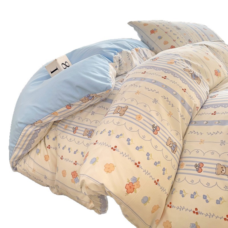 Double-layer Gauze Maternity Bed Sheet Four-piece Set Cotton_voghion.com