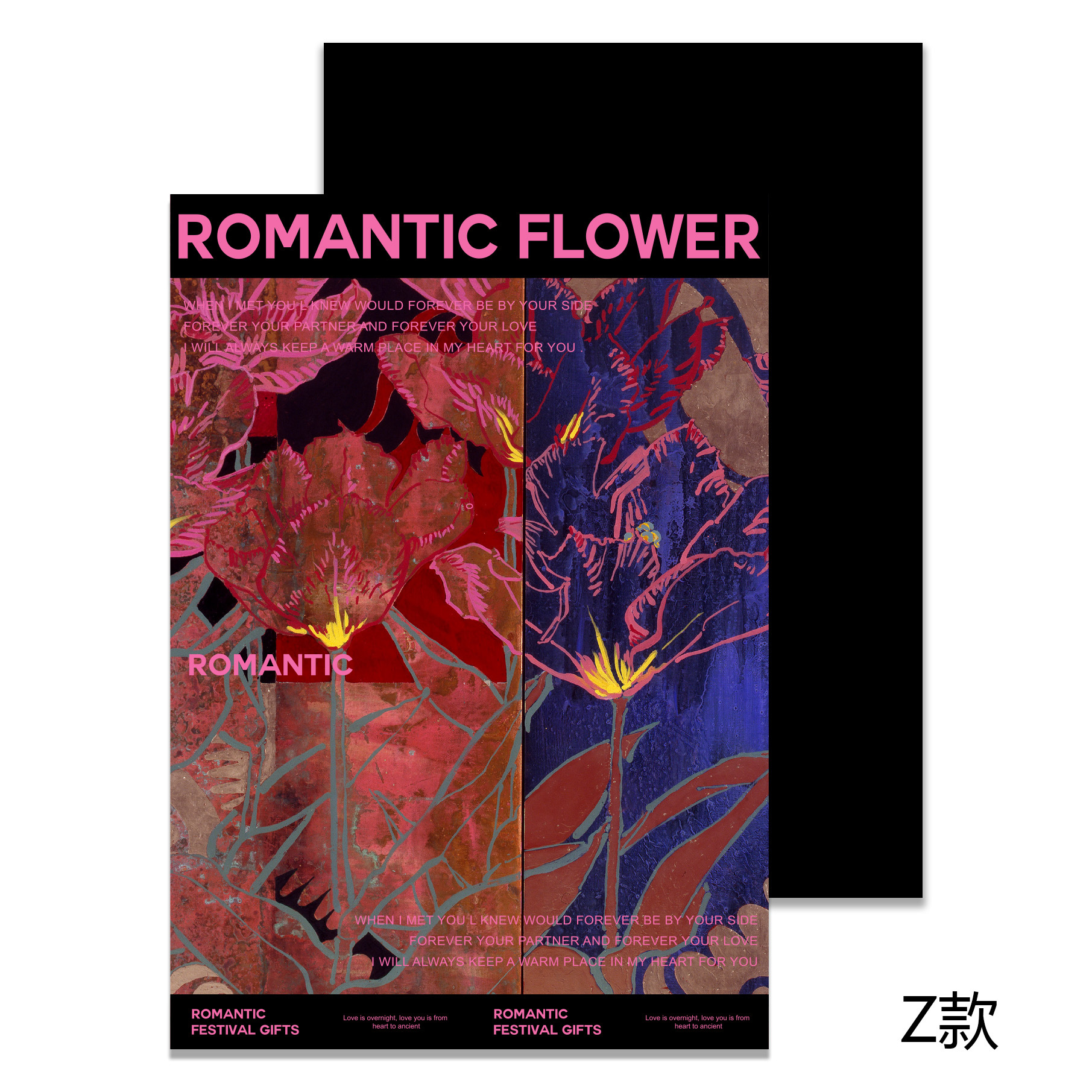 Papel de embalaje de estilo de pintura al óleo de nuevo estilo de pensamiento de siete colores, nuevo arte de floristería, cojín de flores frescas, material de papel de embalaje de bricolaje