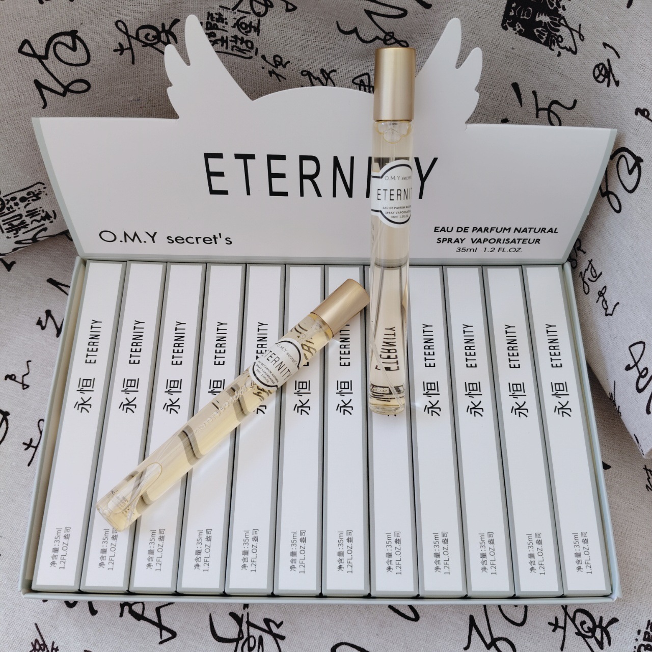 Perfume de 35 ml, Versión Q, Popular Transfronterizo, para Hombre y Mujer, en Tubo de Ensayo, Fragancia Floral y Frutal, Perfume Portátil, Venta al por Mayor