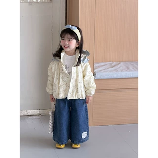 女童外套新款韩版碎花可爱拼接连帽开衫婴幼儿童装春秋洋气外出服