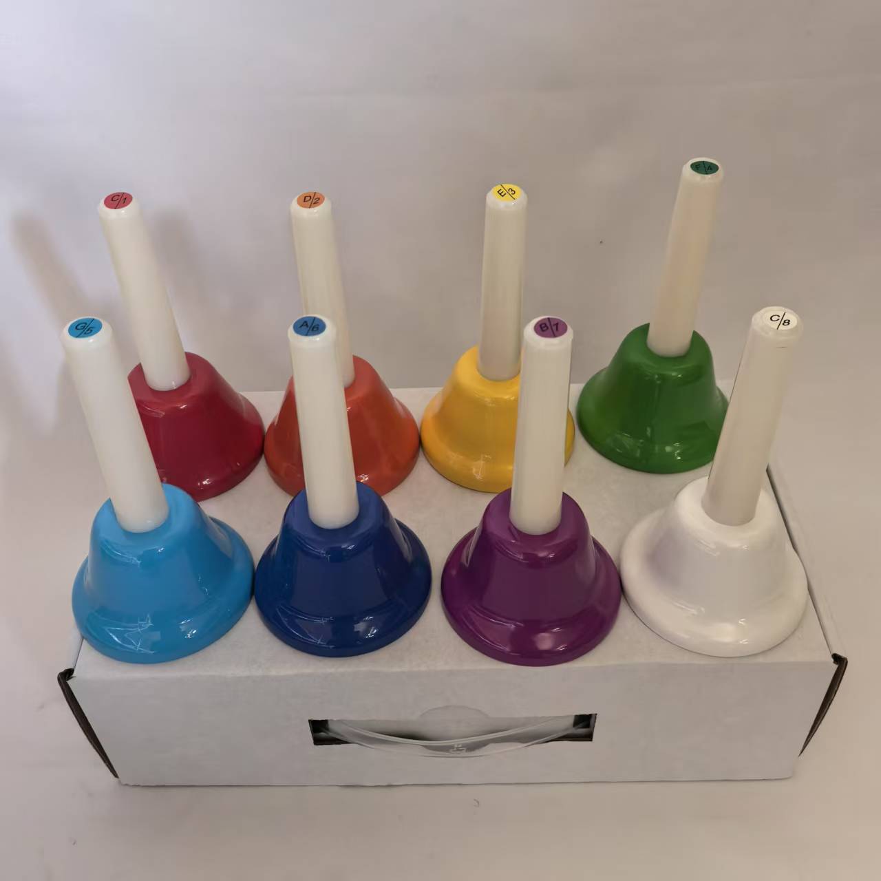 Orff instrumento musical educación preescolar material didáctico instrumento de percusión de ocho tonos reloj táctil sonajero Clase de ocho tonos Bell