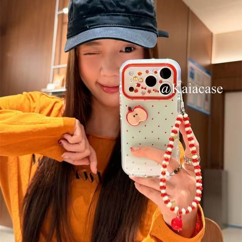 Mint Green Apple Doll Suitable for Iphone17Promax Mobile Phone Case New Model 16/15/14 Niche 13 Anti-Fall Mint Green Apple Doll Suitable for Iphone17Promax Mobile Phone Case New Model 16/15/14 Niche 13 Anti-Fall
