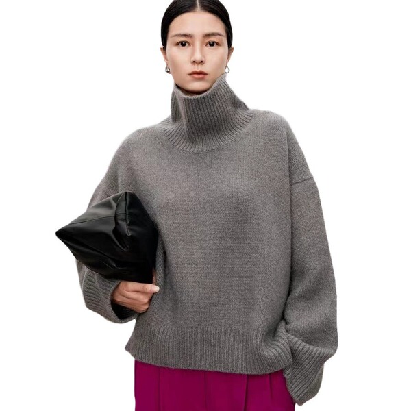 Demi-season woolen cashmere sweater