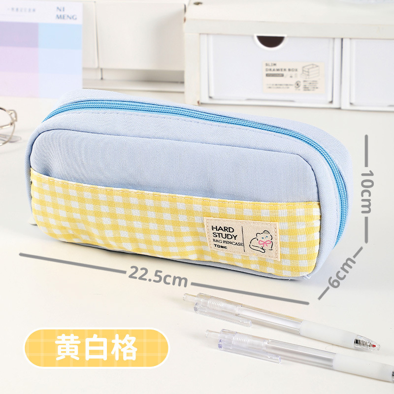 TOME チェック柄シリーズ 女の子筆袋 小学生 中学生 文具バッグ かわいい鉛筆バッグ卸売|undefined