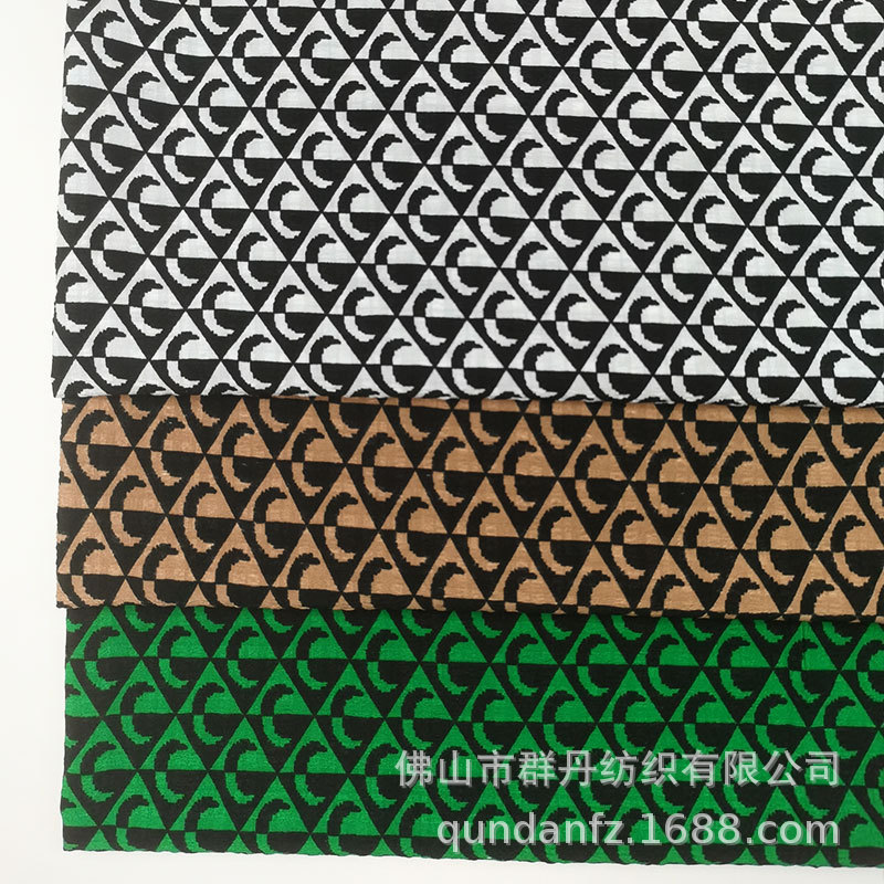 Jacquard Bubble Strip Printed Diamond Half Moon Bend Printed European and American Women's Halter Top Dress Shirt Fabric