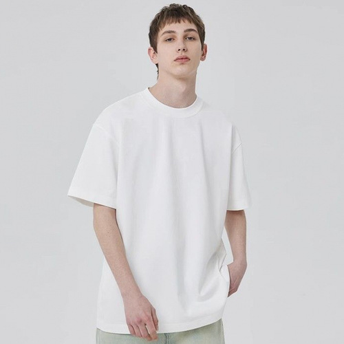 320g cotton heavy basic short-sleeved T-shirt for men and women, couples, the same American high street half-sleeve fashion brand base shirt