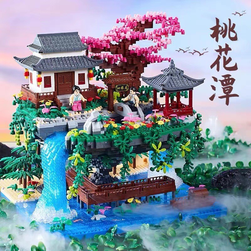 Compatible con LEGO Internet celebridad dibujos animados bloques de construcción maceta ramo Rosa girasol montado decoración juguete regalo hecho a mano