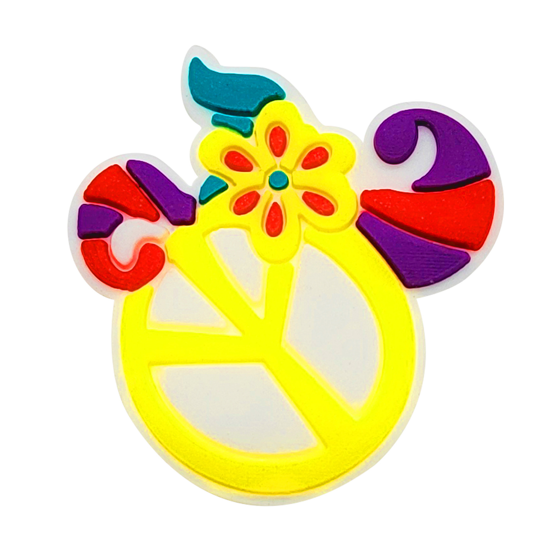 Amor y paz Rosa chica cueva zapatos flor extraíble jardín zapato hebilla DIY zapatos accesorios decoración del partido