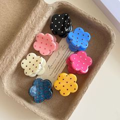 韩系甜美波点花朵个性滴油碎发发夹新款复古百搭少女刘海夹抓夹新