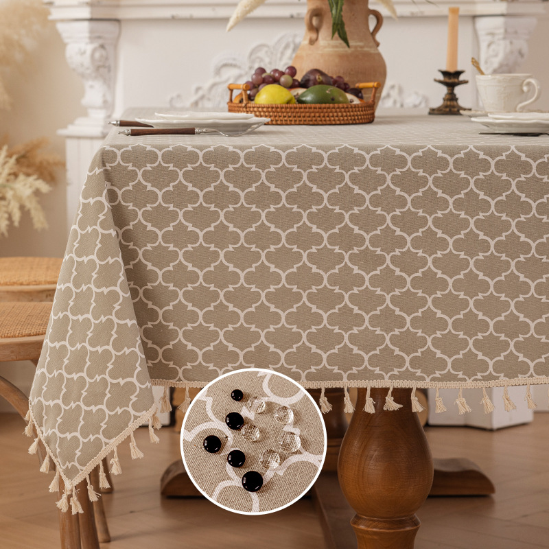 Mantel europeo con diseño de flores y farolillos, mantel rectangular de lujo ligero de alta gama, impermeable, antideslizante, resistente al desgaste, cubierta para mesa de centro, venta al por mayor