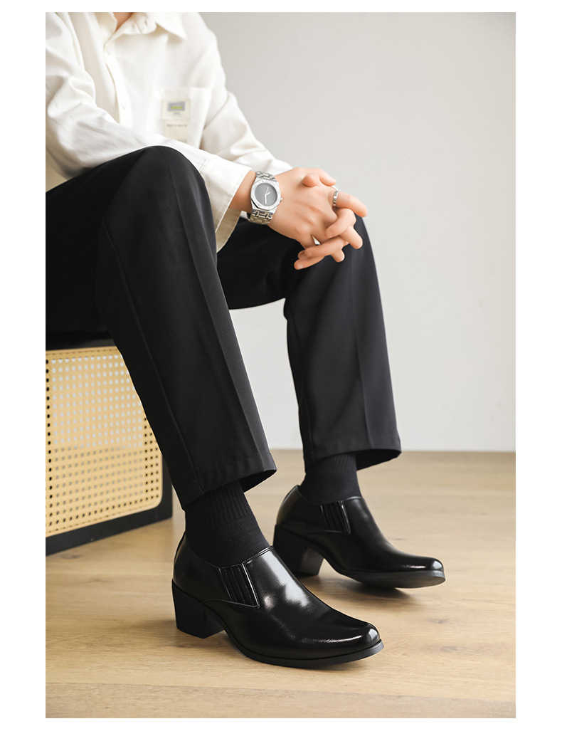 Loafers Men's Shoes Fashion Large Size Low Top Shoes Spring And Autumn New Style Sleeve Pointed Leather Shoes One Step Small Leather Shoes_vogvips.com