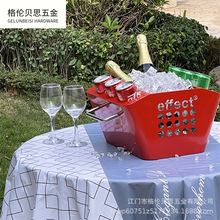 跨境货源加厚不锈钢冰桶酒吧红酒桶香槟桶夜场迪士高饮料套装酒篮