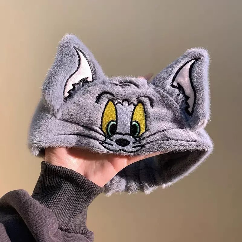 Caricatura verde rana correa de cabello mujer nuevo lindo gran ojo correa de cabello lavar la cara correa de cabello máscara de Navidad tocado