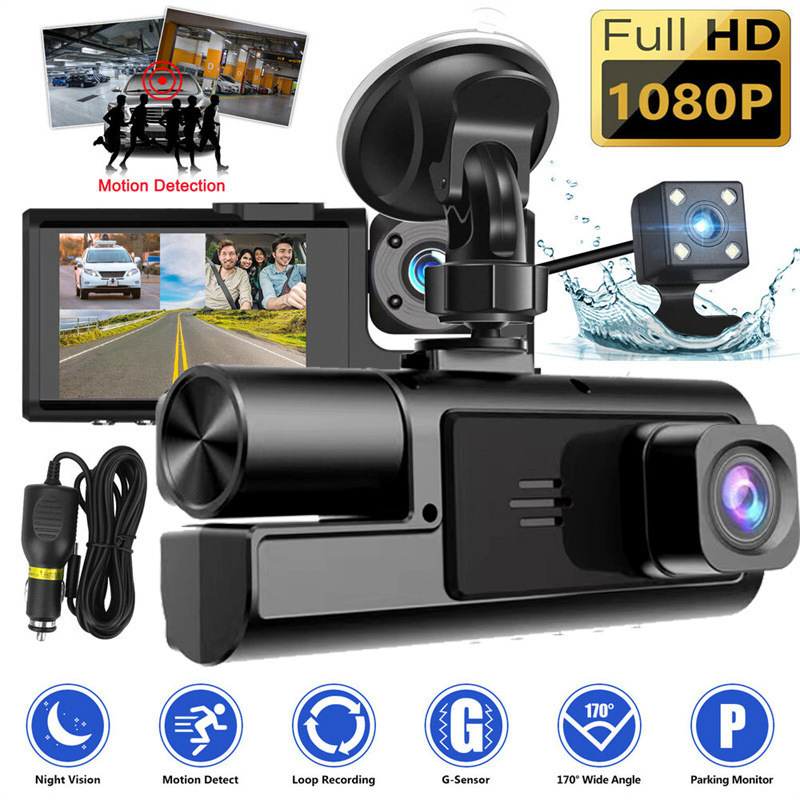 New A22 Driving Recorder 3 Cameras Hd 1080P Three-Lens Reversing Image Wifi Car Dv
